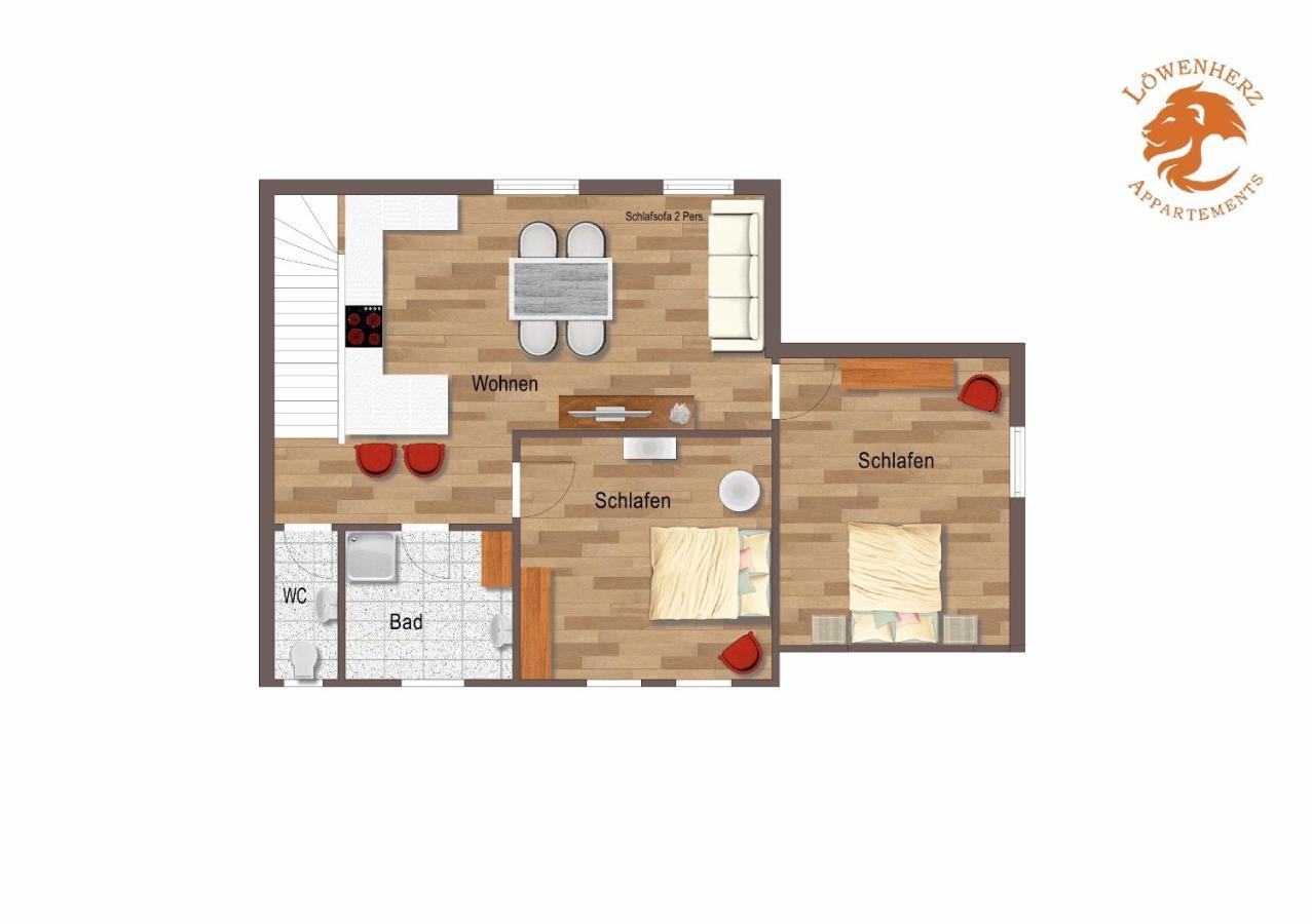 Loewenherz Appartements 바트벤트하임 외부 사진